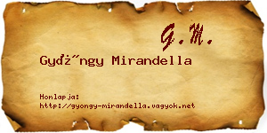 Gyöngy Mirandella névjegykártya